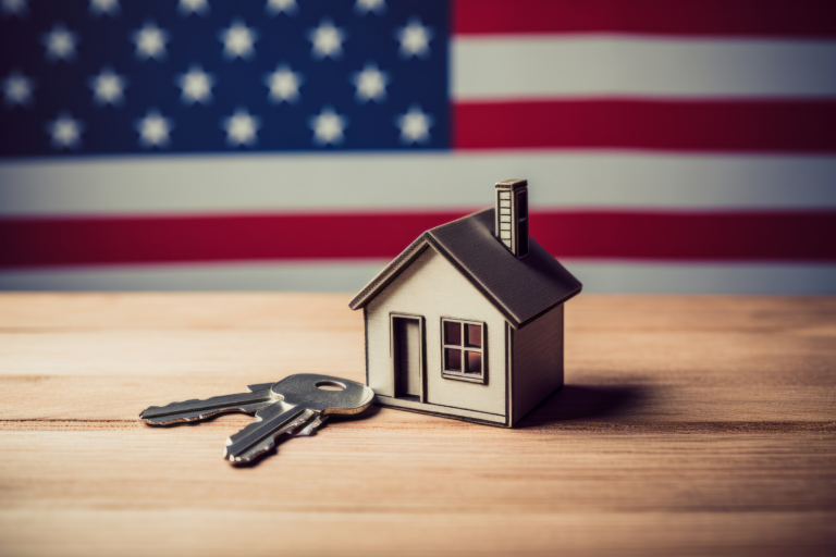 House with key in front of American Flag - What is a VA IRRRL?