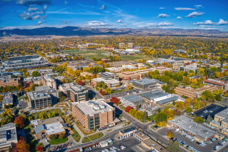 Fort Collins mortgage broker - aerial photo of Fort Collins Colorado